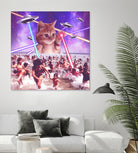 cat invader from space galaxy marsians by Damian Augustyniak on GIANT ART - white photo manipulation