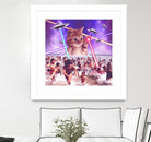 cat invader from space galaxy marsians by Damian Augustyniak on GIANT ART - white photo manipulation