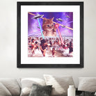 cat invader from space galaxy marsians by Damian Augustyniak on GIANT ART - white photo manipulation