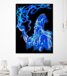 wizard-in-blue by Brian Blasgund on GIANT ART - green digital painting