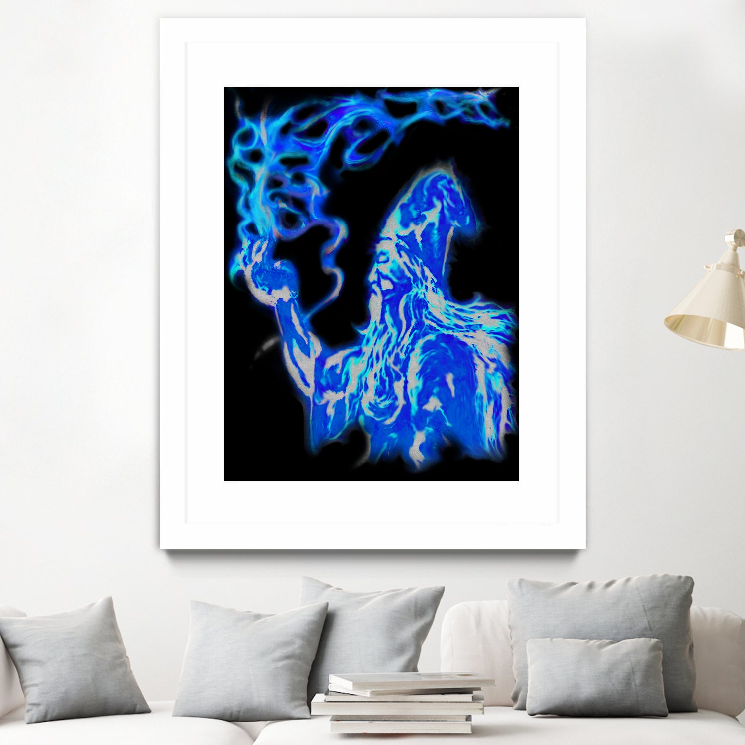 wizard-in-blue by Brian Blasgund on GIANT ART - green digital painting