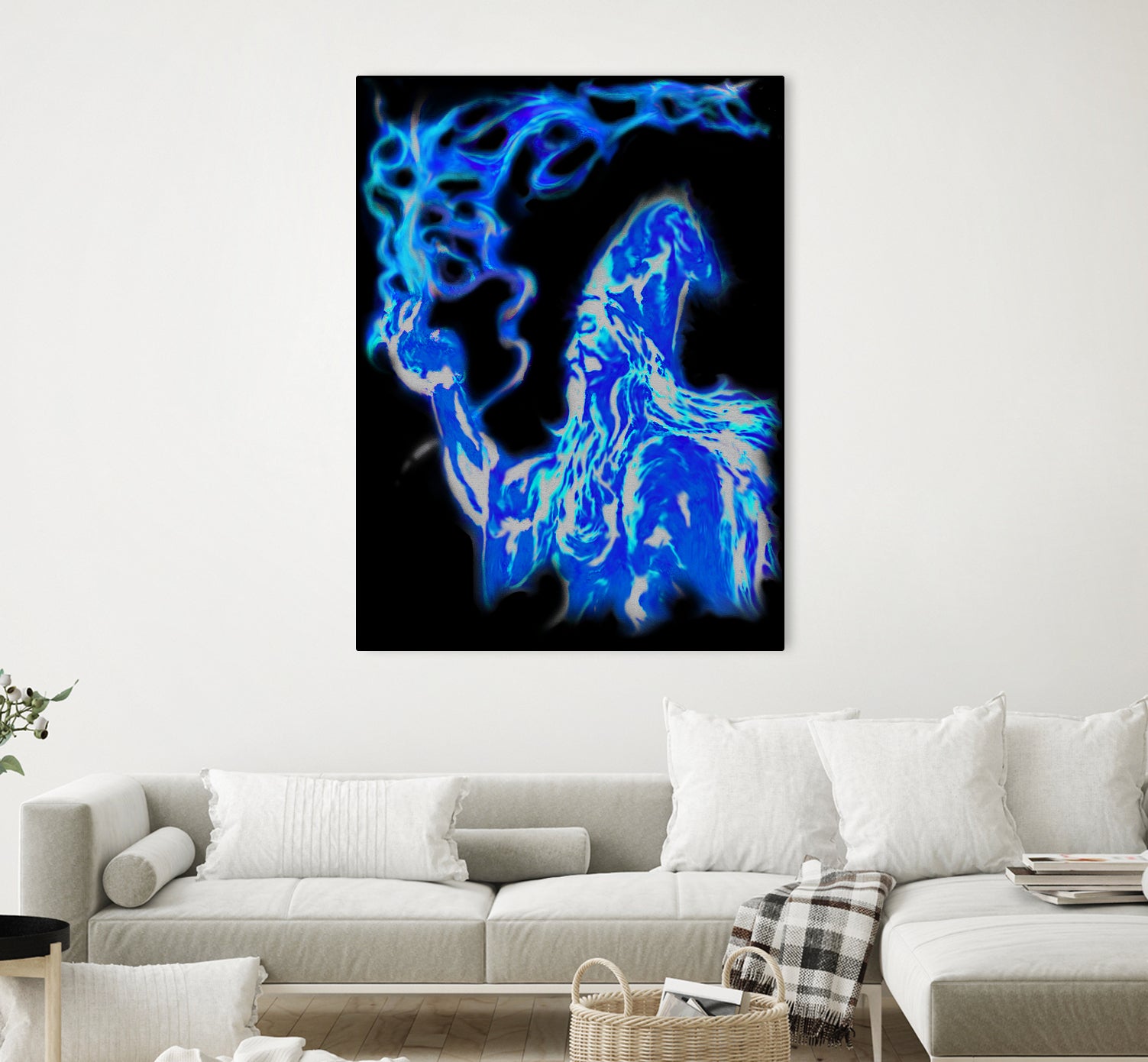 wizard-in-blue by Brian Blasgund on GIANT ART - green digital painting