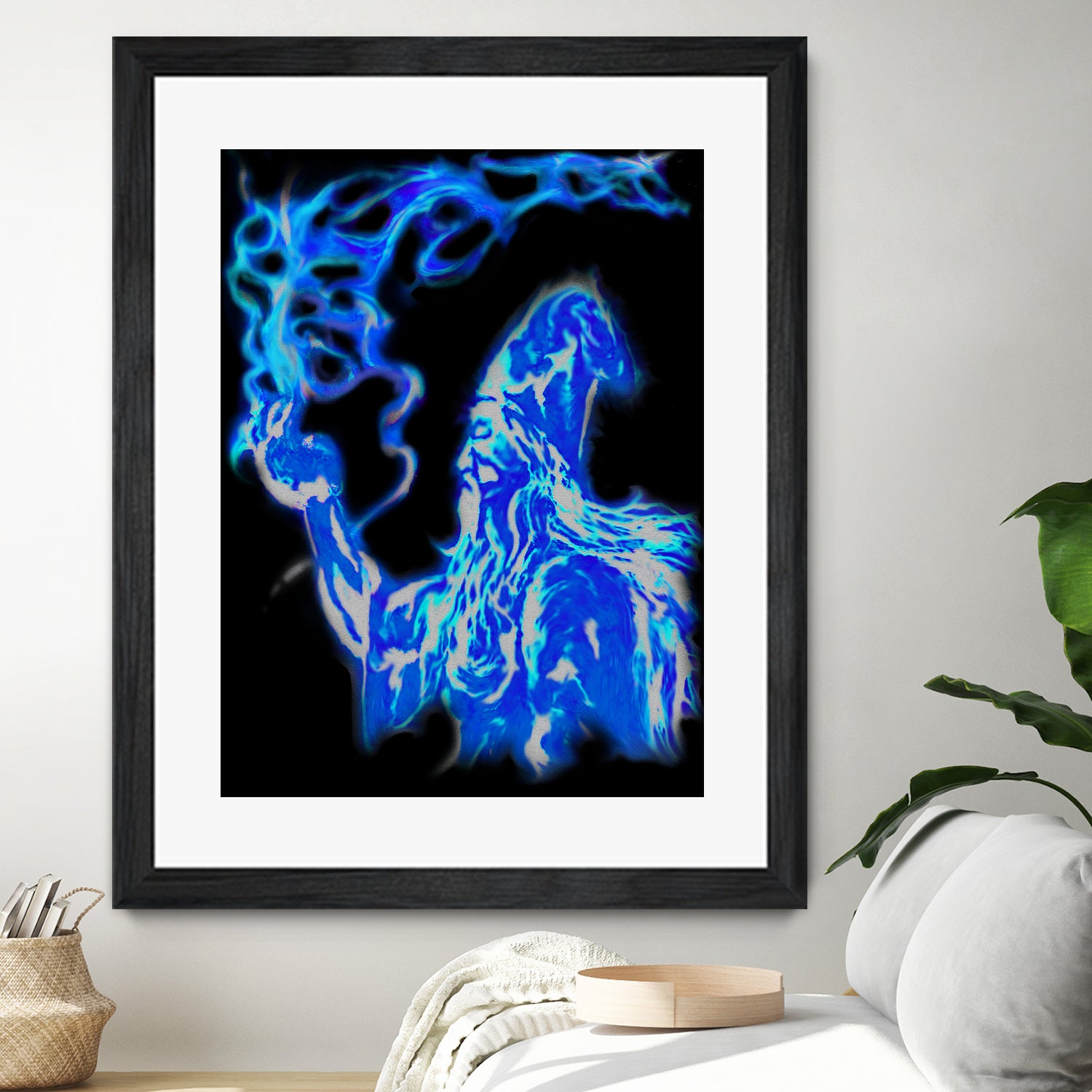 wizard-in-blue by Brian Blasgund on GIANT ART - green digital painting