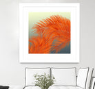 Summer Palm Leaves, Orange by Jiri Svetlik on GIANT ART - orange digital painting