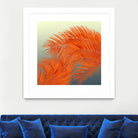 Summer Palm Leaves, Orange by Jiri Svetlik on GIANT ART - orange digital painting