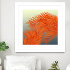 Summer Palm Leaves, Orange by Jiri Svetlik on GIANT ART - orange digital painting