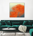 Summer Palm Leaves, Orange by Jiri Svetlik on GIANT ART - orange digital painting