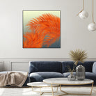 Summer Palm Leaves, Orange by Jiri Svetlik on GIANT ART - orange digital painting