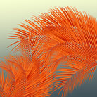 Summer Palm Leaves, Orange by Jiri Svetlik on GIANT ART - orange digital painting