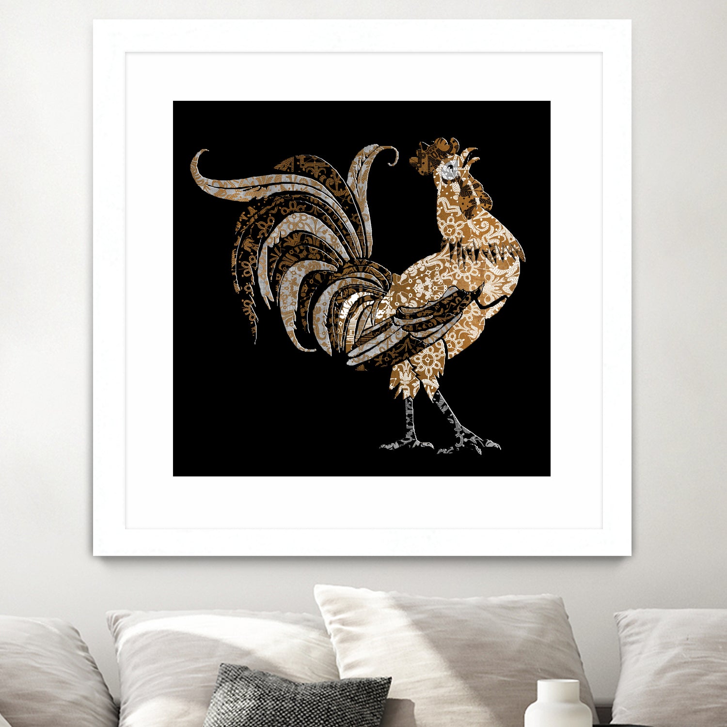 Le Coq Gaulois (The Gallic Rooster) by Diego Taborda on GIANT ART - white digital drawing