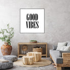 Good Vibes by Neli Dimitrova on GIANT ART - white typography