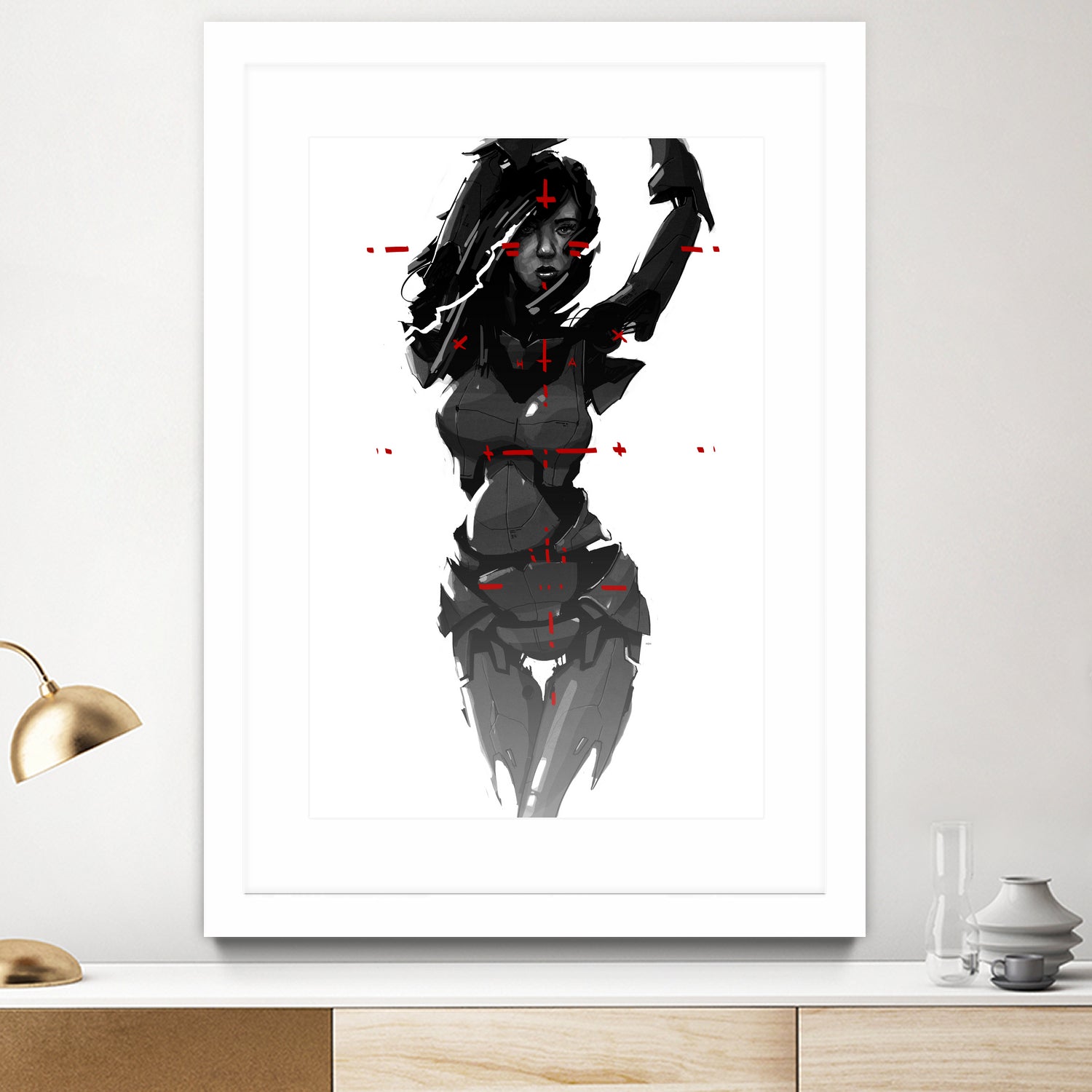 Robogirl by Kaloian Toshev on GIANT ART - black digital drawing