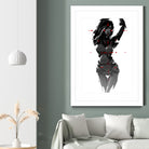 Robogirl by Kaloian Toshev on GIANT ART - black digital drawing