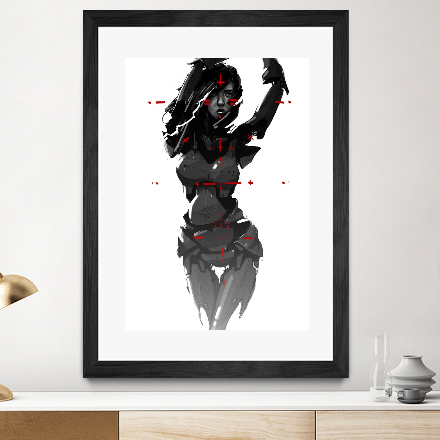 Robogirl by Kaloian Toshev on GIANT ART - black digital drawing