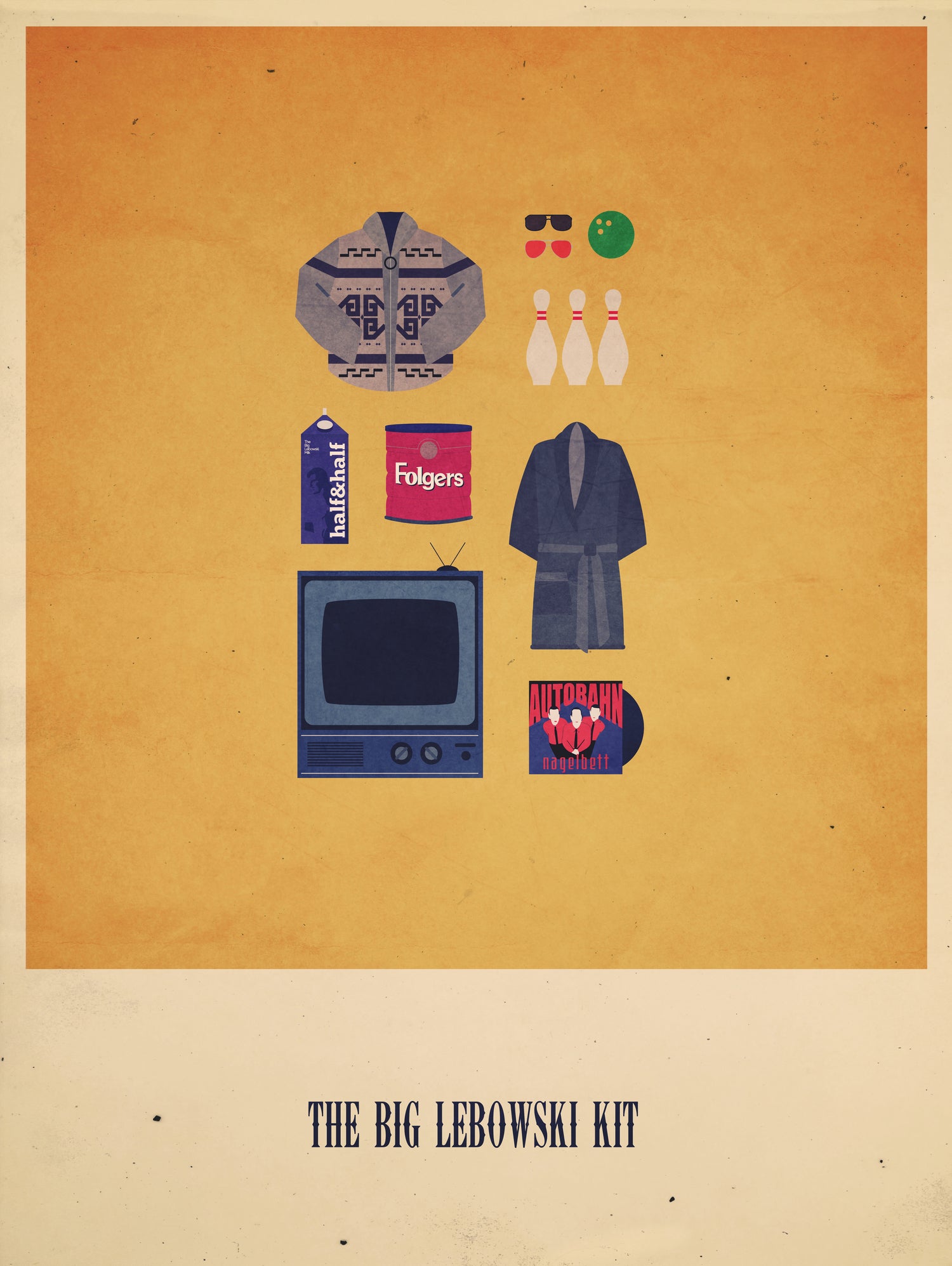 The Big Lebowski Kit by A F on GIANT ART - yellow digital drawing