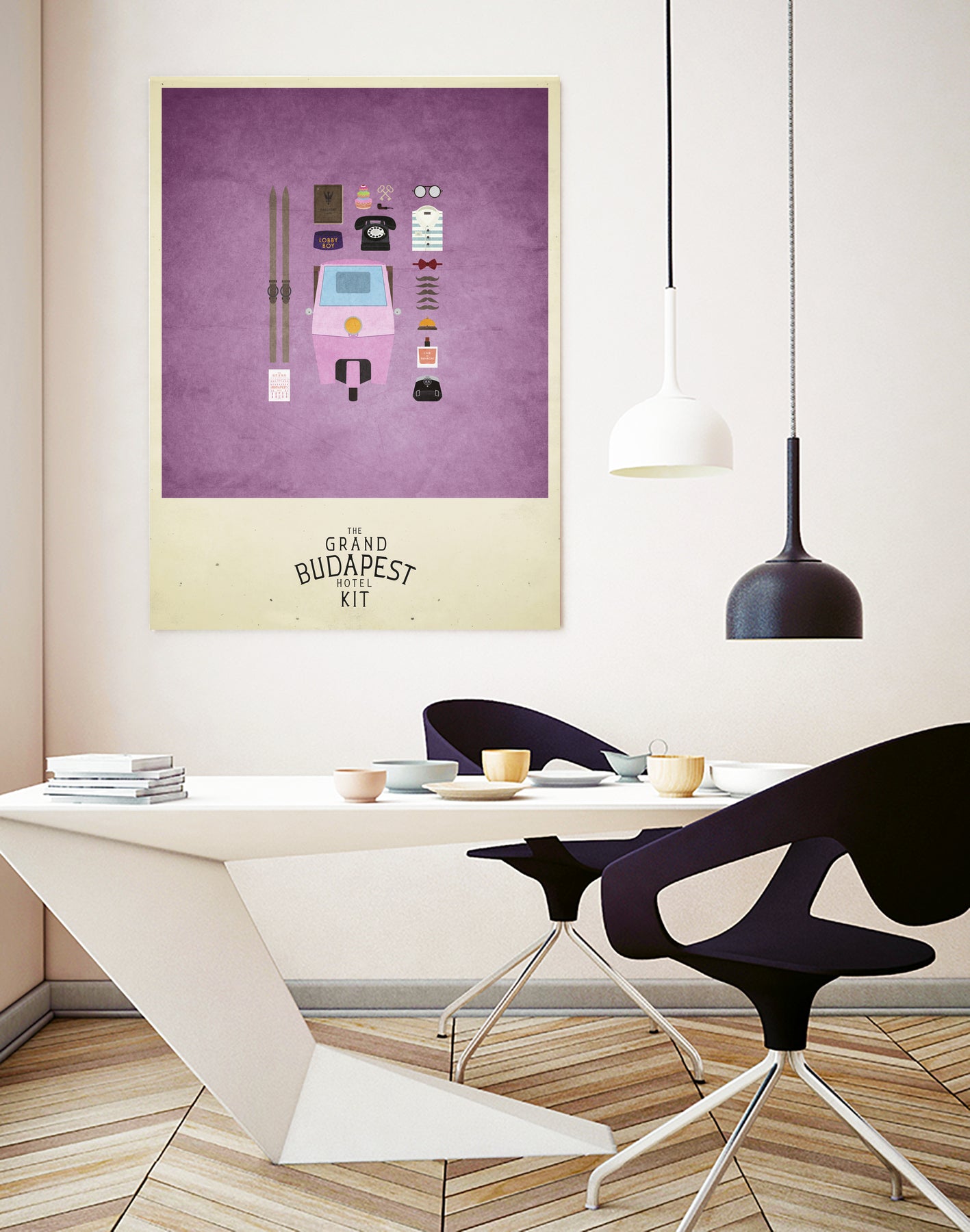 The Grand Budapest Hotel Kit by A F on GIANT ART - pink typography