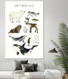 Arctic & Antarctic Animals by Amy Hamilton on GIANT ART - blue mixed media