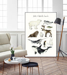 Arctic & Antarctic Animals by Amy Hamilton on GIANT ART - blue mixed media