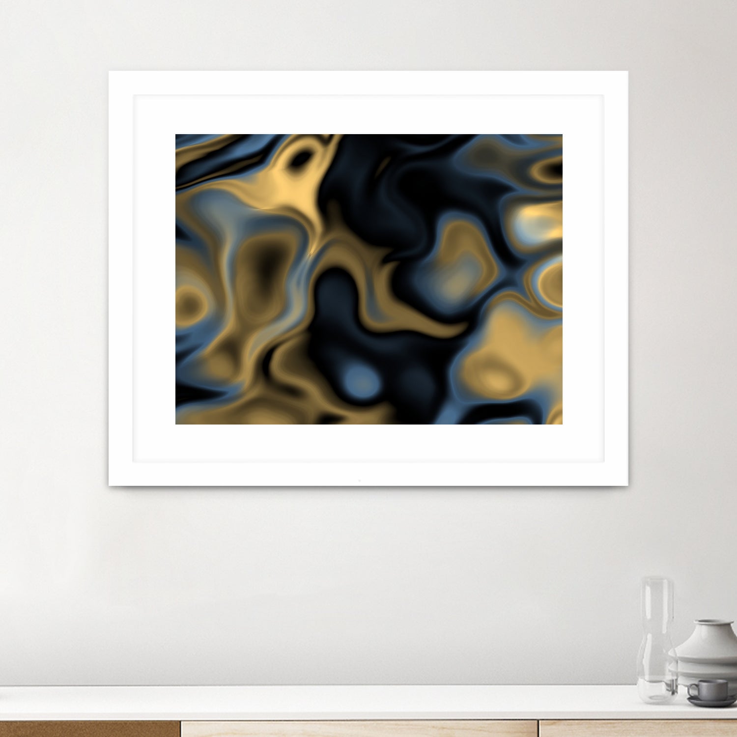 Blue Gold by christy Leigh hodgin on GIANT ART - blue digital painting