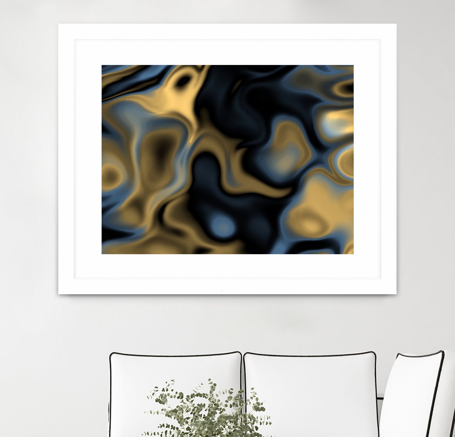 Blue Gold by christy Leigh hodgin on GIANT ART - blue digital painting