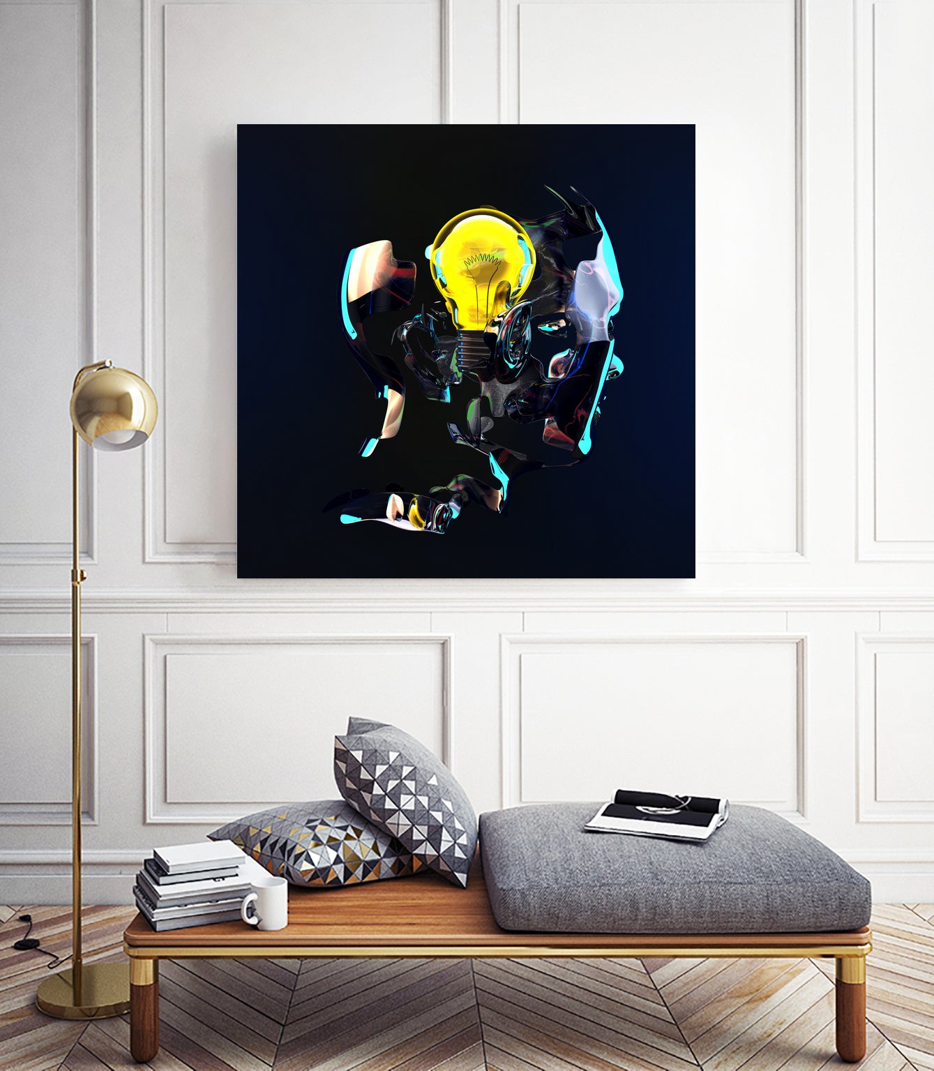BULB by Anthony Gargasz on GIANT ART - blue 3d art