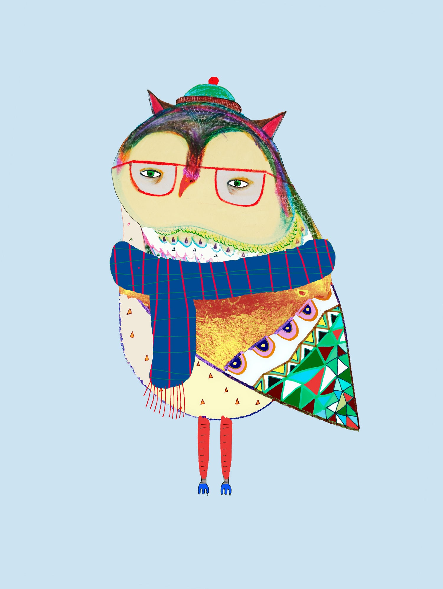 Owl Scarf by Ashley Percival on GIANT ART - digital drawing