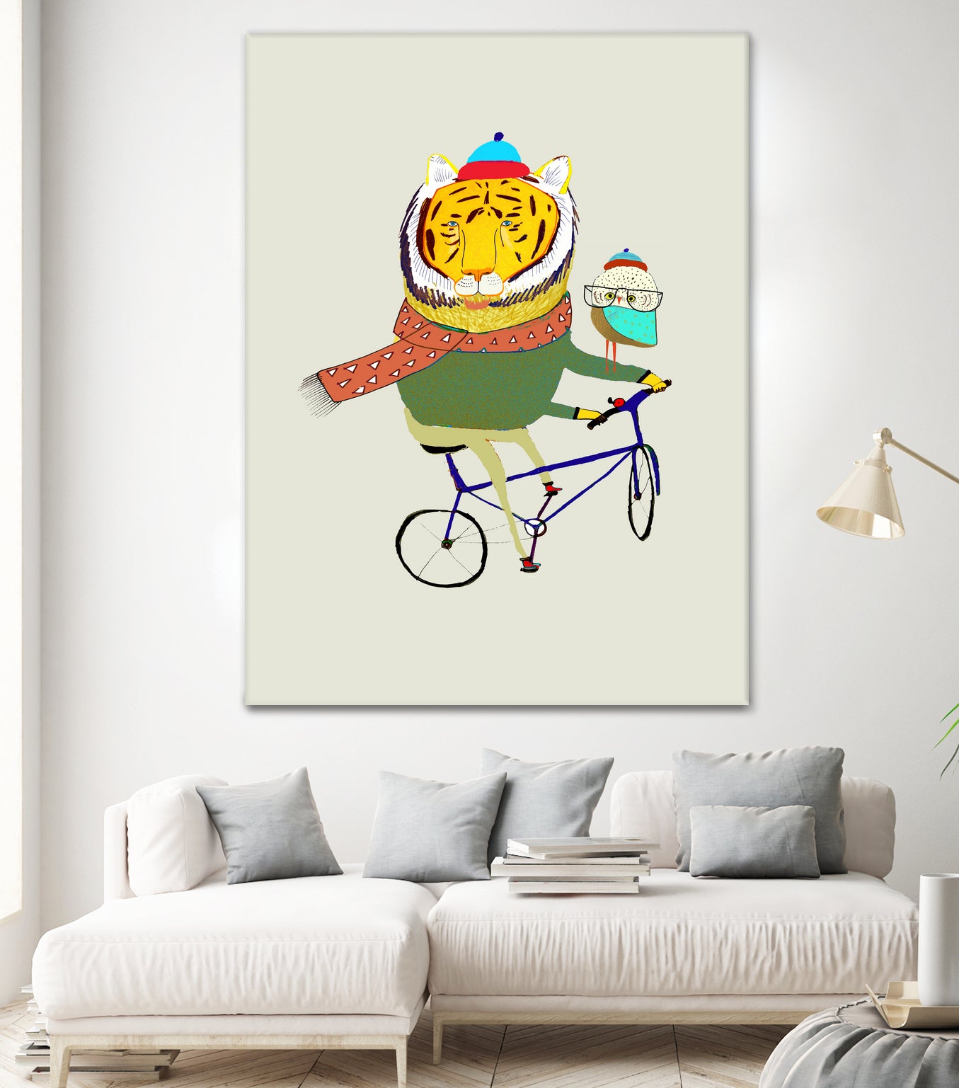 Tiger & Owl Bike by Ashley Percival on GIANT ART - digital drawing