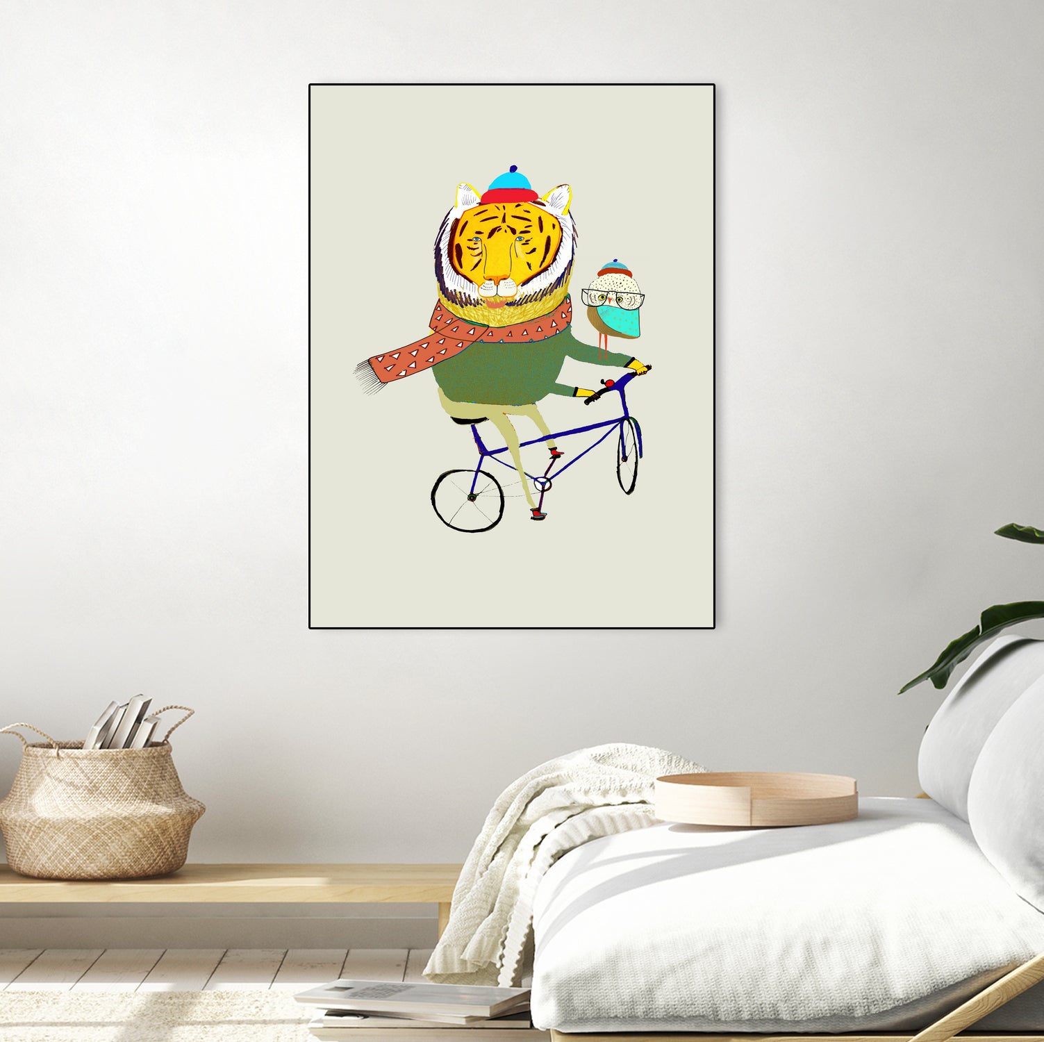 Tiger & Owl Bike by Ashley Percival on GIANT ART - digital drawing