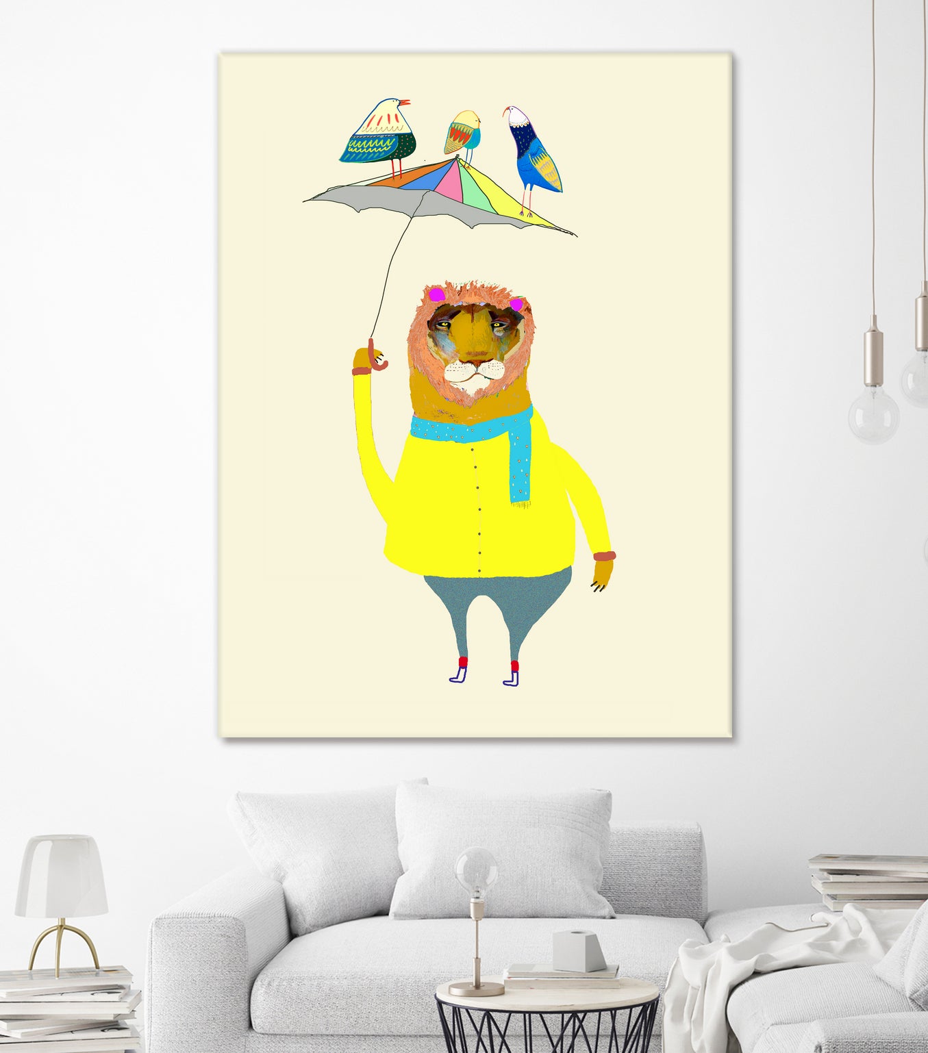 Lion With Umbrella by Ashley Percival on GIANT ART - digital drawing