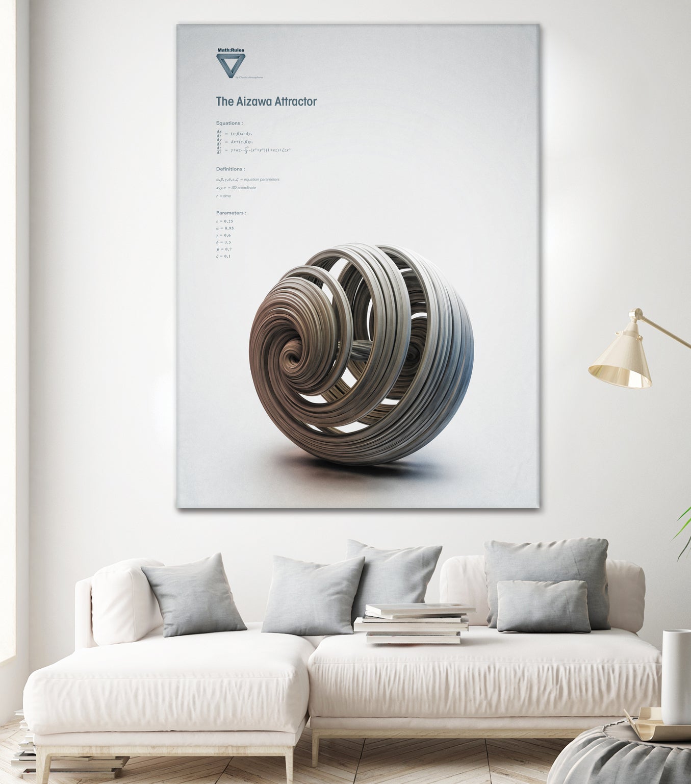 The Aizawa Attractor by . Chaotic Atmospheres on GIANT ART - gray 3d art