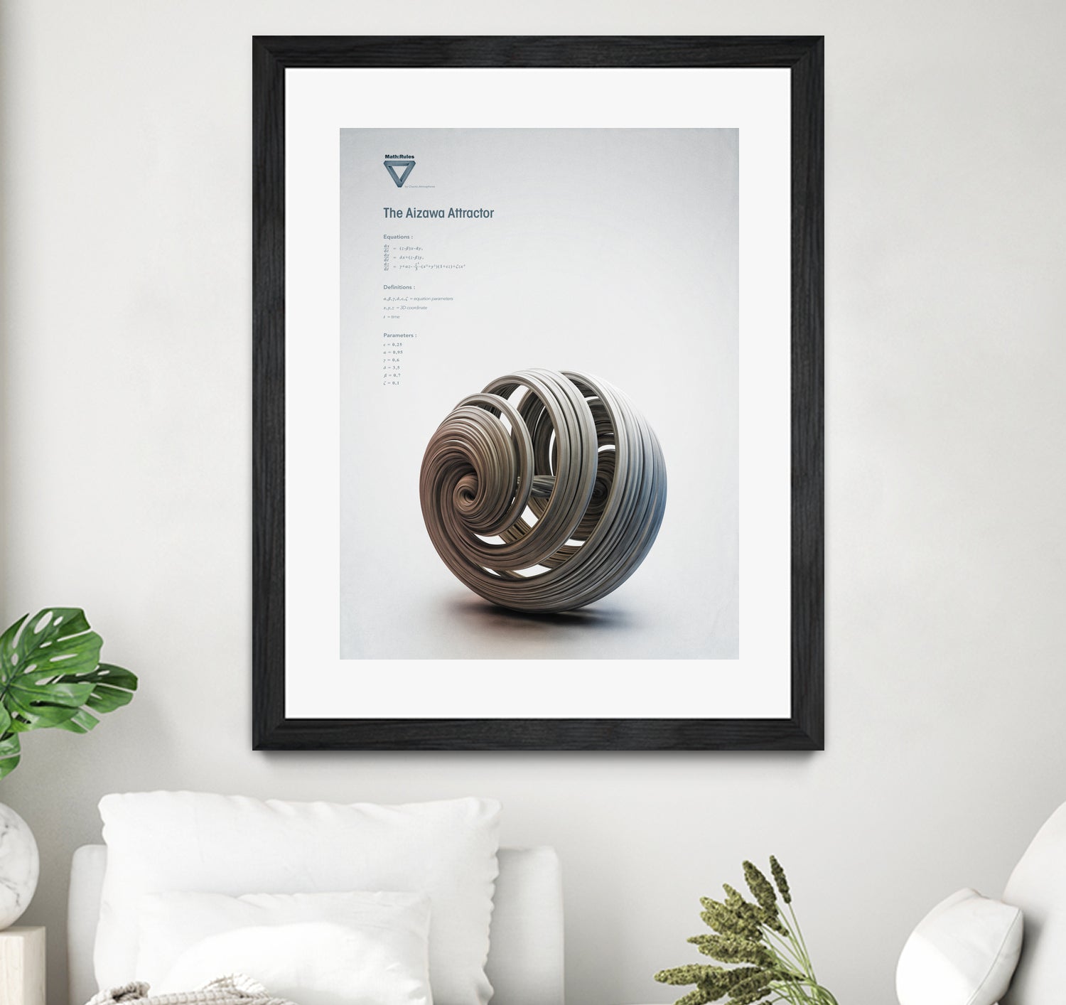 The Aizawa Attractor by . Chaotic Atmospheres on GIANT ART - gray 3d art