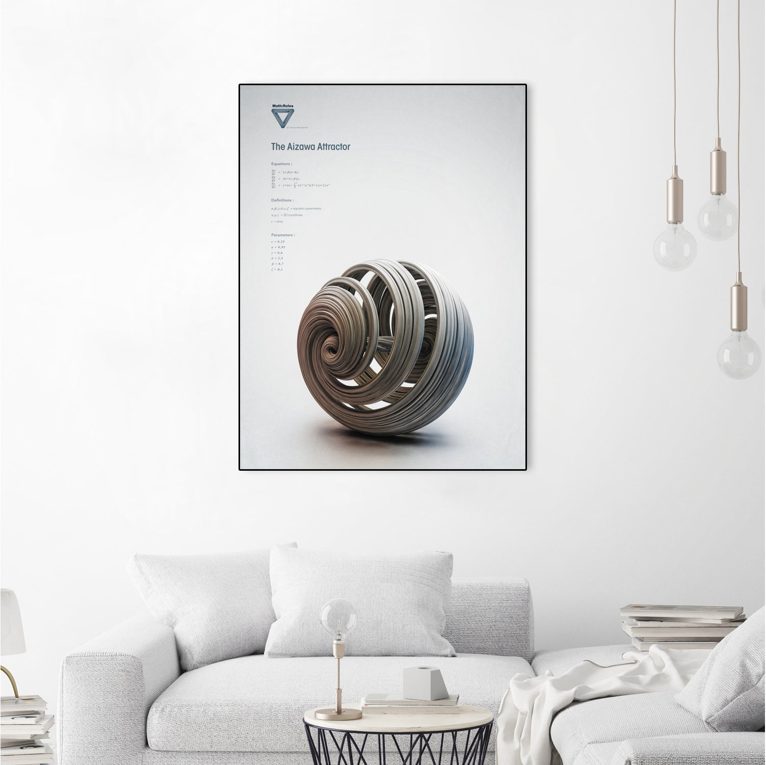 The Aizawa Attractor by . Chaotic Atmospheres on GIANT ART - gray 3d art