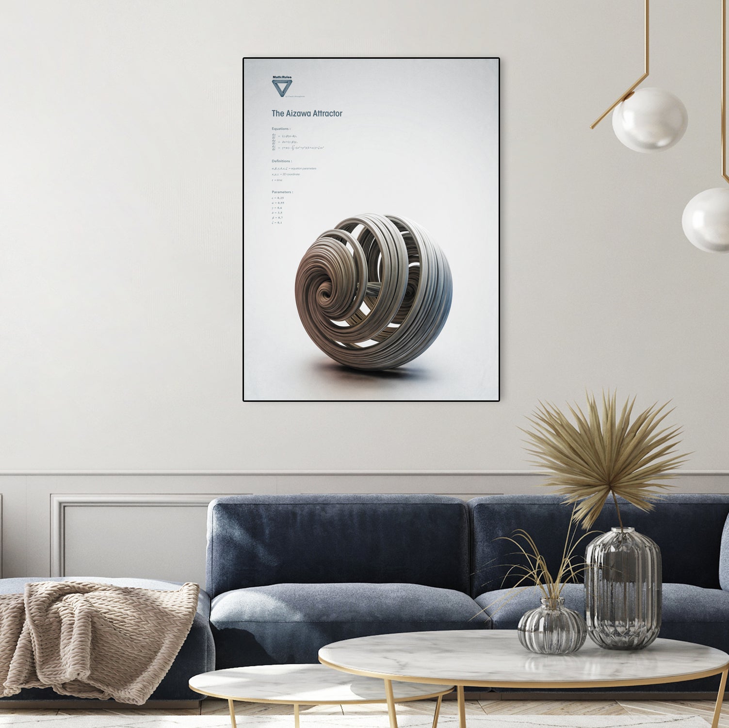 The Aizawa Attractor by . Chaotic Atmospheres on GIANT ART - gray 3d art