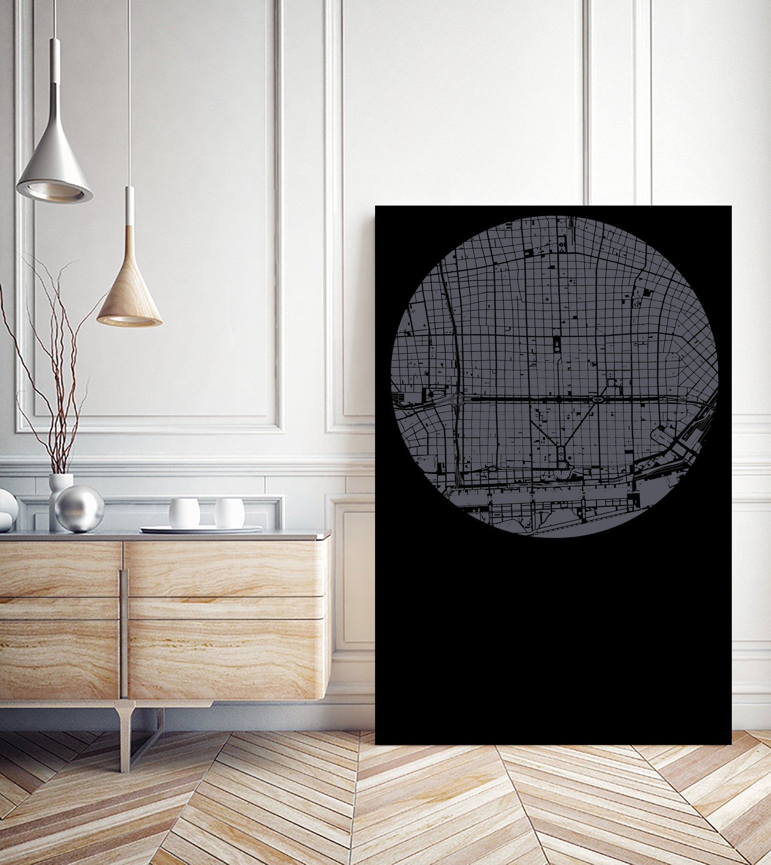 Buenos Aires map engraving by Javier Ruiz on GIANT ART - gray digital drawing