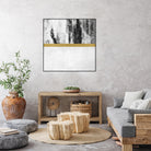 Golden Line / White by Elisabeth Fredriksson on GIANT ART - gray digital painting