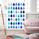 Rain by Elisabeth Fredriksson on GIANT ART - blue mixed media