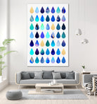 Rain by Elisabeth Fredriksson on GIANT ART - blue mixed media