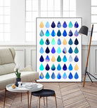 Rain by Elisabeth Fredriksson on GIANT ART - blue mixed media