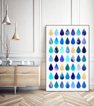 Rain by Elisabeth Fredriksson on GIANT ART - blue mixed media