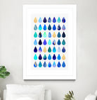 Rain by Elisabeth Fredriksson on GIANT ART - blue mixed media