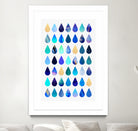 Rain by Elisabeth Fredriksson on GIANT ART - blue mixed media