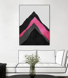 Four Mountains / Pink by Elisabeth Fredriksson on GIANT ART - pink digital painting