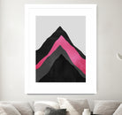 Four Mountains / Pink by Elisabeth Fredriksson on GIANT ART - pink digital painting