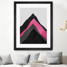 Four Mountains / Pink by Elisabeth Fredriksson on GIANT ART - pink digital painting