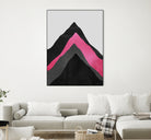 Four Mountains / Pink by Elisabeth Fredriksson on GIANT ART - pink digital painting