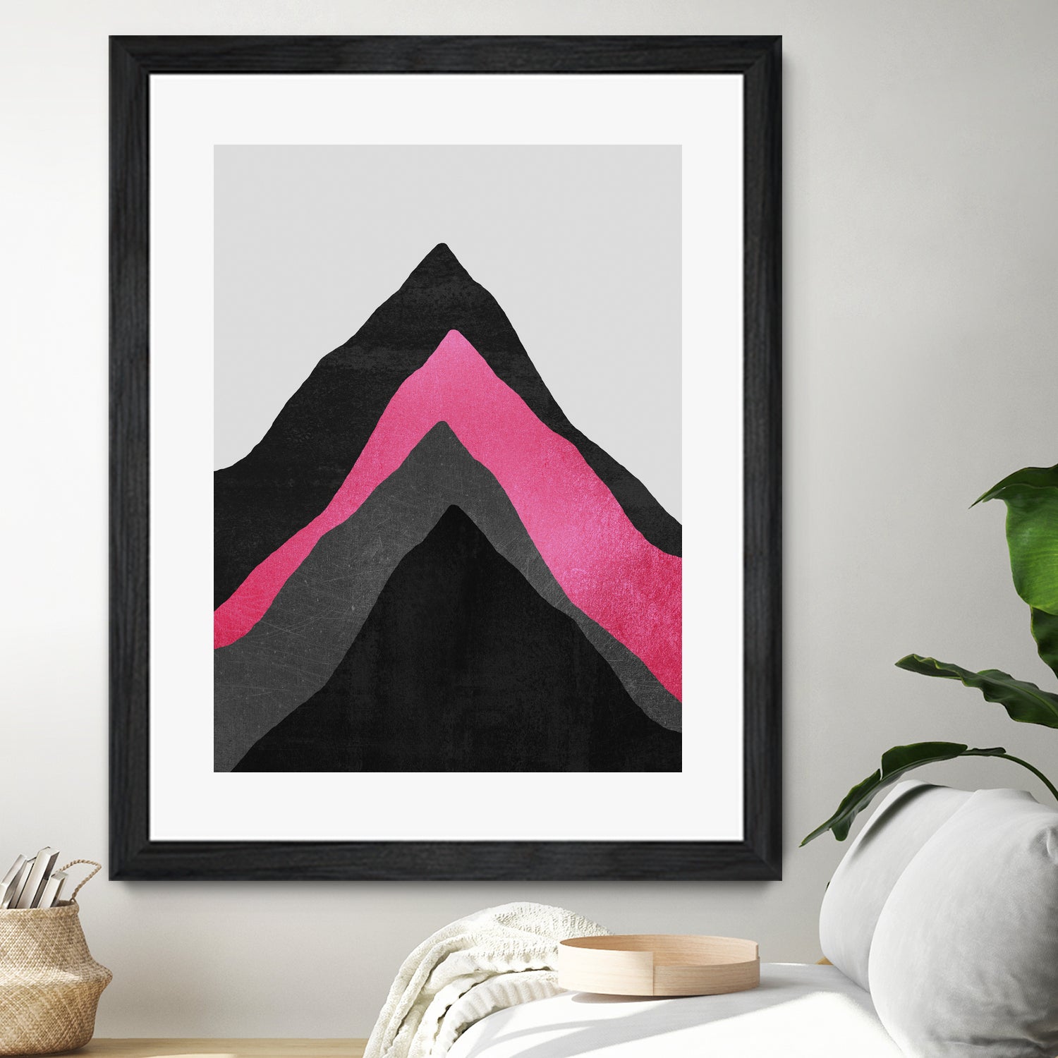 Four Mountains / Pink by Elisabeth Fredriksson on GIANT ART - pink digital painting