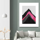 Four Mountains / Pink by Elisabeth Fredriksson on GIANT ART - pink digital painting