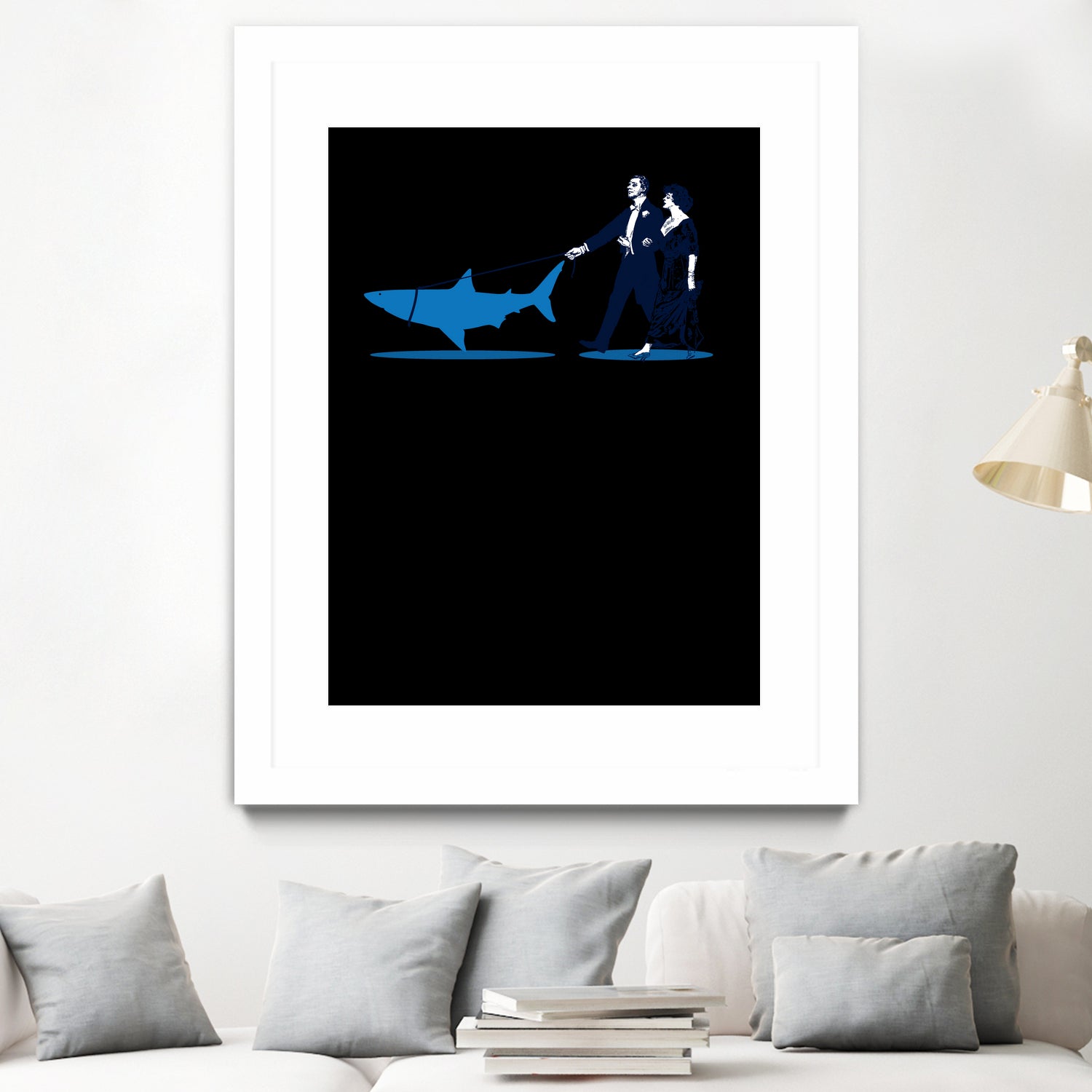 Walking the Shark by Rob Snow on GIANT ART - blue digital drawing