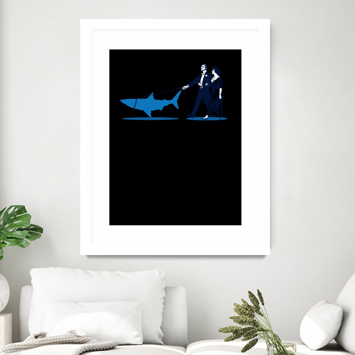 Walking the Shark by Rob Snow on GIANT ART - blue digital drawing