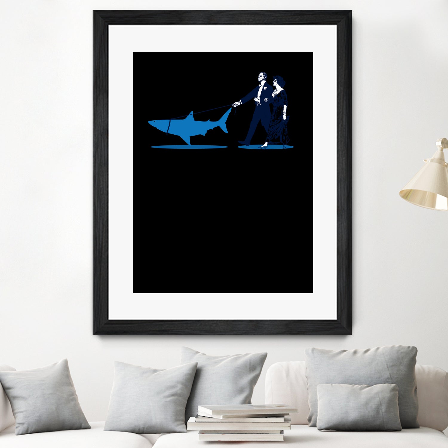 Walking the Shark by Rob Snow on GIANT ART - blue digital drawing